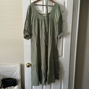 Christy Dawn Bianca Dress Size Large in Mullein Leaf Green